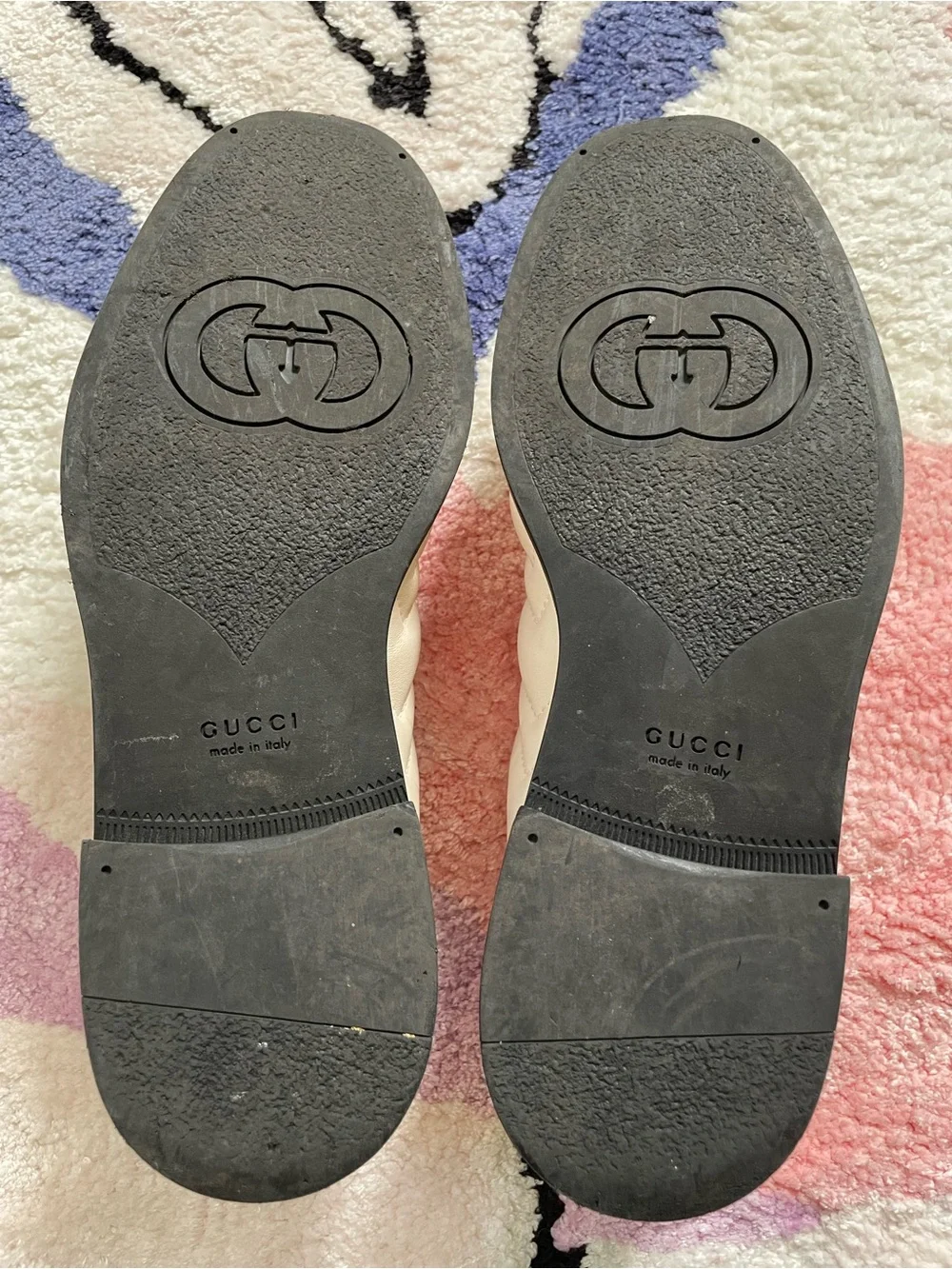 Gucci Marmont Matelasse loafers in ivory leather Women's 36 US 6